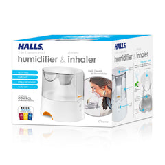 Crane x HALLS 2-in-1 Warm Mist Humidifier & Respiration Steam Inhaler