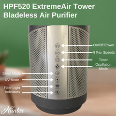 Hunter HPF520 ExtremeAir Tower Bladeless Air Purifier