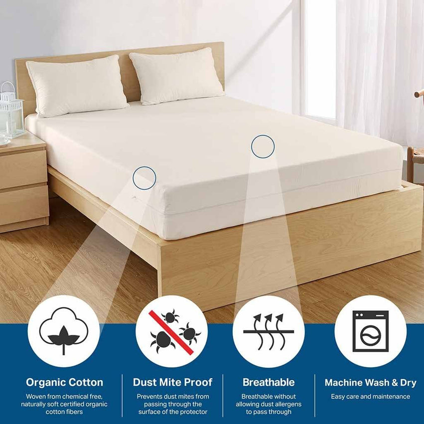 AllergyCare™ Organic Cotton Zippered Mattress Encasement